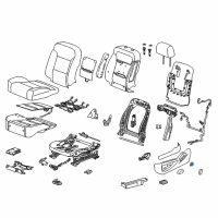 OEM 2016 Cadillac Escalade ESV Seat Switch Knob Diagram - 22847895