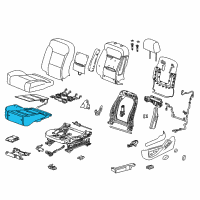 OEM GMC Sierra 3500 HD Seat Cushion Pad Diagram - 22943727