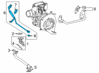 OEM GMC Sierra 3500 HD Pipe Asm-Turbo Oil Feed Diagram - 12641353