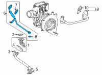 OEM Chevrolet Silverado 2500 HD Pipe Asm-Turbo Oil Feed Diagram - 12641353