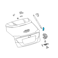 OEM 2021 Toyota C-HR Lift Cylinder Lower Bracket Diagram - 68948-F4011