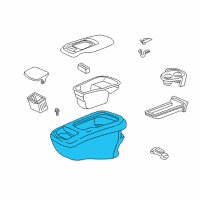 OEM 2000 Chevrolet Tahoe Compartment Asm-Front Floor*Navy Blue<Use 1C1J*Dark Navy Blue Diagram - 15027257