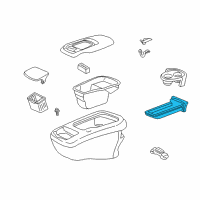 OEM Chevrolet K2500 Suburban Bin, Floor Carpet Umbrella *Medium Gray *Gray Diagram - 12381983