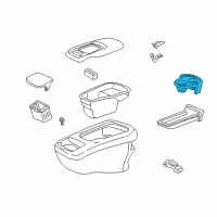 OEM 1996 GMC K2500 Suburban Holder Asm, Front Floor Console Cup *Navy Blue *Blue Diagram - 12381977