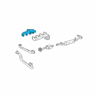 OEM 1995 GMC C1500 Suburban Engine Exhaust Manifold Diagram - 12556476