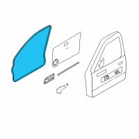 OEM 1998 Nissan Frontier WEATHERSTRIP Front Door RH Diagram - 80830-8Z410