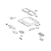 OEM 2000 Toyota Tundra Visor Bracket Diagram - 74325-0C010