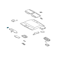 OEM 2003 Toyota Tundra Visor Bracket Diagram - 74325-0C010