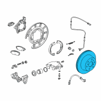 OEM 2017 Cadillac Escalade ESV Rear Brake Rotor Diagram - 23195438