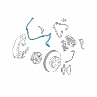 OEM 2016 BMW 528i Front Abs Wheel Speed Sensor Diagram - 34-52-6-784-902