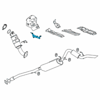 OEM Chevrolet Silverado 1500 Converter & Pipe Bracket Diagram - 12694290