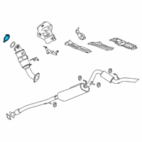 OEM 2019 GMC Sierra 1500 Converter & Pipe Clamp Diagram - 84250908