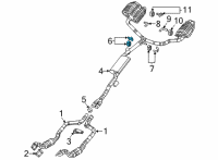 OEM 2021 Dodge Charger Bracket-Exhaust Diagram - 68242103AB
