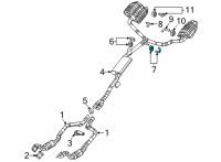 OEM 2019 Chrysler 300 Bracket-Exhaust Diagram - 68096238AA