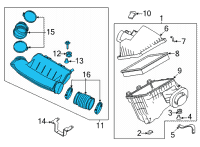 OEM 2022 Nissan Frontier Air Duct Diagram - 16576-9BT1A