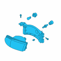 OEM 2000 Nissan Quest Passenger Side Headlight Assembly Diagram - B6010-7B000