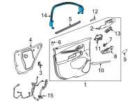 OEM Chevrolet Bolt EUV Frame Molding Diagram - 42792835