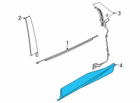 OEM 2022 Ford Mustang Mach-E MOULDING - DOOR OUTSIDE Diagram - LJ8Z-5825556-AA