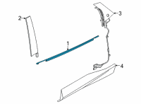 OEM 2021 Ford Mustang Mach-E WEATHERSTRIP - DOOR BELT Diagram - LJ8Z-5825860-A