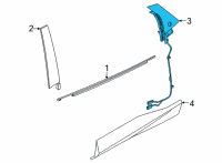 OEM 2021 Ford Mustang Mach-E MOULDING - DOOR WINDOW FRAME Diagram - LJ8Z-58255A34-AA