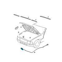 OEM 2000 Nissan Pathfinder Male Assy-Hood Lock Diagram - 65601-2W60A
