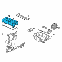 OEM 2006 Honda Civic Cover, Cylinder Head Diagram - 12310-RAA-A00
