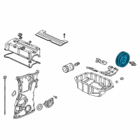 OEM 2008 Honda Element Pulley, Crankshaft Diagram - 13810-RAA-J02