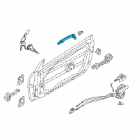 OEM Kia Forte Koup Door Outside Handle Assembly Diagram - 82651A7201