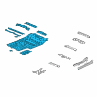 OEM 2012 Honda Ridgeline Panel Sub, Floor Diagram - 65200-SJC-A02ZZ