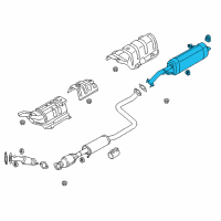 OEM 2018 Hyundai Elantra Rear Muffler Assembly Diagram - 28710-F3400