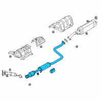 OEM Hyundai Elantra Center Muffler Complete Diagram - 28600-F3510