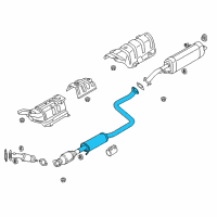 OEM 2019 Hyundai Elantra Center Muffler Assembly Diagram - 28650-F2500