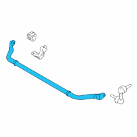 OEM 2011 Nissan GT-R STABILIZER Assembly Front Diagram - 54610-KB50A