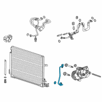 OEM 2021 Chevrolet Camaro Front AC Tube Diagram - 23320792