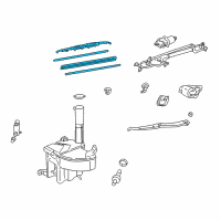 OEM 2002 Lexus LS430 Front Wiper Blade, Right Diagram - 85212-50051