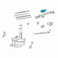 OEM Lexus LS430 Motor Assy, Windshield Wiper Diagram - 85110-50110