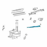 OEM 2004 Lexus LS430 Windshield Wiper Arm Assembly, Right Diagram - 85211-50100