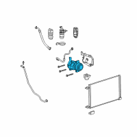 OEM Chevrolet Silverado 1500 Compressor Assembly Diagram - 25891791