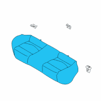 OEM 2012 Kia Forte Cushion Assembly-Rear Seat Diagram - 891001M030AFU