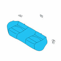 OEM 2011 Kia Forte Cushion Assembly-Rear Seat Diagram - 891001M030AFU