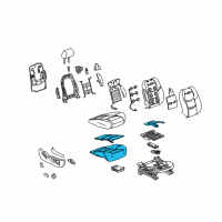 OEM 2019 Chevrolet Tahoe Seat Cushion Pad Diagram - 84381562