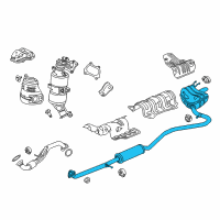 OEM 2016 Honda Civic Silencer Complete, Exhaust Diagram - 18307-TBA-A01