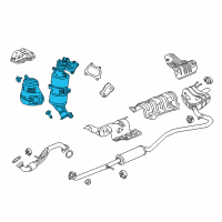OEM 2018 Honda Civic Converter Assembly Diagram - 18150-5BA-A00