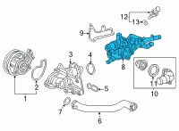 OEM 2022 Honda Civic Case, Thermostat Diagram - 19320-6A0-A01