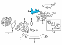 OEM 2017 Honda Civic Gasket, Thermo Case Diagram - 19321-59B-004