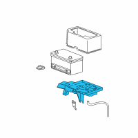 OEM 2002 Dodge Grand Caravan Tray Battery Diagram - 4860858AB