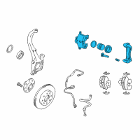 OEM 2006 Kia Optima Front Brake Caliper Kit, Left Diagram - 581803CA00