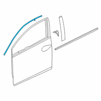 OEM Honda Civic Molding Assy., R. FR. Door Sash Diagram - 72425-TGG-A11