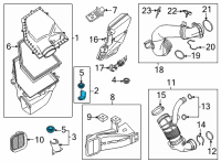 OEM BMW BRACKET FOR INTAKE NOISE ATT Diagram - 13-71-8-591-624