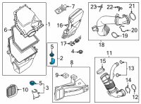OEM BMW X7 BRACKET FOR INTAKE NOISE ATT Diagram - 13-71-8-591-624